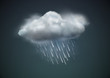 cloud with heavy fall rain in the dark sky