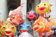 Colorful paper fish puppets at Chinese New Year Parade in London Colorful paper fish puppets at Chinese New Year Parade in London