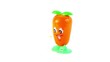 Clockwork toy carrot walk, slow down and stop