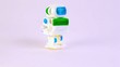 Clockwork toy astronaut walk, then slow down and stop