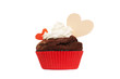 chocolate muffin with blank love note