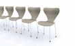 Designer Stuhlreihe - Beige Designer Stuhlreihe - Beige