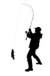 fisherman catching a fish