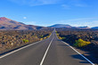 Road between rocks  in Timanfaya national Park