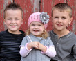 happy siblings