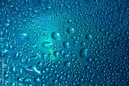 Photo: Water drops on glass Water drops on glass