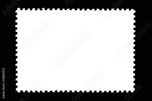 Foto: Blank Postage Stamp Framed by Black Border Blank Postage Stamp Framed by Black Border