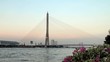 Rama 8 Bridge. Bangkok, Thailand,Timelapse video