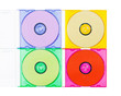 multicolored cd or dvd isolated on white