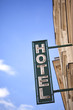 Hôtel, chambres, enseigne, tourisme, logement, urbain