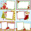 Vector: Cute collection of christmas postcards Cute collection of christmas postcards