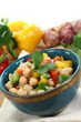 Foto: frischer asiatischer Kichererbsensalat frischer asiatischer Kichererbsensalat