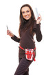 smiley hairdresser with tools