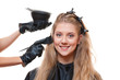 Foto: hairdresser doing hair dye hairdresser doing hair dye