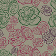Vector seamless floral pattern with roses