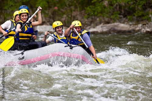 Photo: People whitewater rafting People whitewater rafting