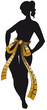Silhouette of woman with centimetric tape Silhouette of woman with centimetric tape