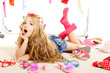 fashion victim kid girl wardrobe messy backstage