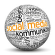 Social Media, Kugel, 3D, Web 3.0, Text, Bild, Audio, Video, P2P