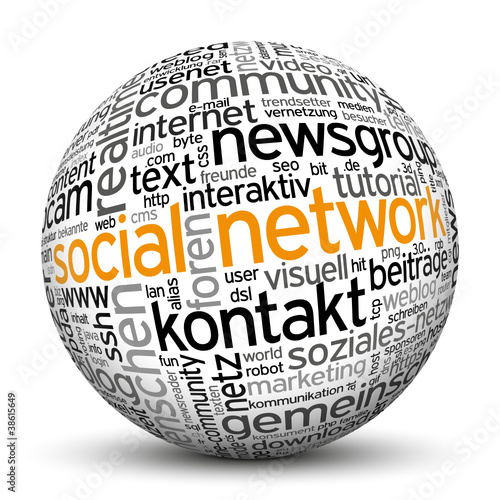 Vektor: Social Network, Kugel, 3D, Netzwerk, P2P, Newsgroup, Kontakt, IP Social Network, Kugel, 3D, Netzwerk, P2P, Newsgroup, Kontakt, IP