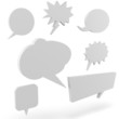 3d blank text bubbles collection