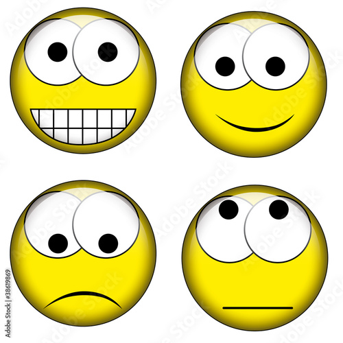 Vektor: set of smileys set of smileys