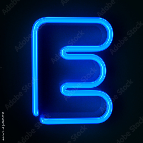 Illustration: Neon Sign Letter E Neon Sign Letter E
