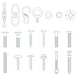 Isolated Screws, Bolts and Rivets