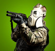 soldier with shotgun