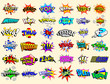 Cartoon text explosions