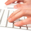 man typing the keyboard