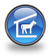 Horse Stable Glossy Button