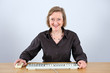 Photo: friendly woman in the office friendly woman in the office