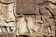Boar fighting frieze, Cambodia