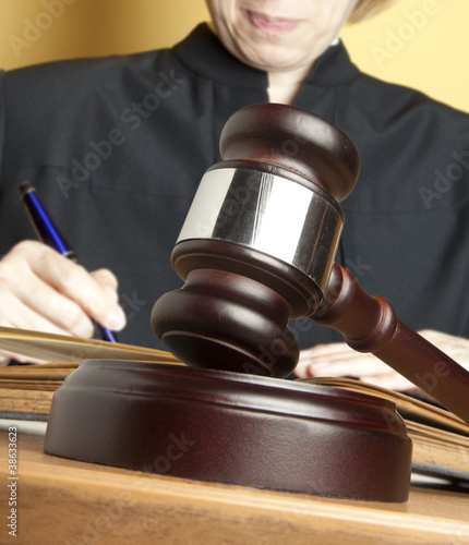 Photo: Gavel & female judge Gavel & female judge