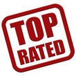 Stempel rot del TOP RATED