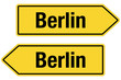 2 Pfeilschilder gelb BERLIN