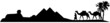 Ägypten Wüstenlandschaft Silhouette Pyramiden