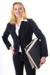 Business Girl mit Akten