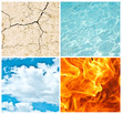 Photo: Four nature elements collage Four nature elements collage