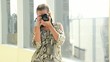 Teen model with camera