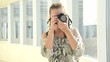 Teen model with camera