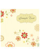Invitation card with floral ornaments