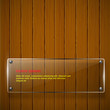Wooden texture with glass framework.