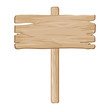 vector wooden board sign on a white background