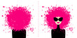 Design card with fashion woman portrait Design card with fashion woman portrait