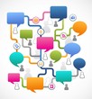 Social media image, people with speech bubbles Social media image, people with speech bubbles