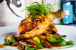 Fresh bone in chicken dinner with Teriyaki sauce