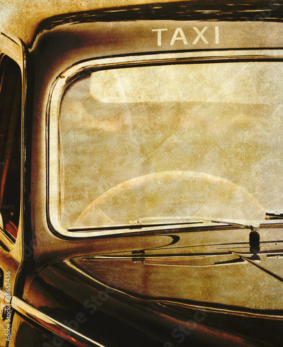 Foto: Black taxi cab Black taxi cab