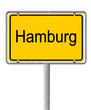 Ortsschild Hamburg